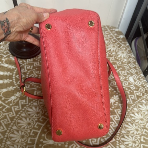 Michael Kors Greenwich Large Tote Grab Bag Watermelon/Luggage/Tote/Crossbody - Picture 8 of 13